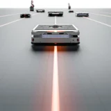 Autonomiczny pojazd poruszający się po inteligentnej drodze z systemem nawigacji